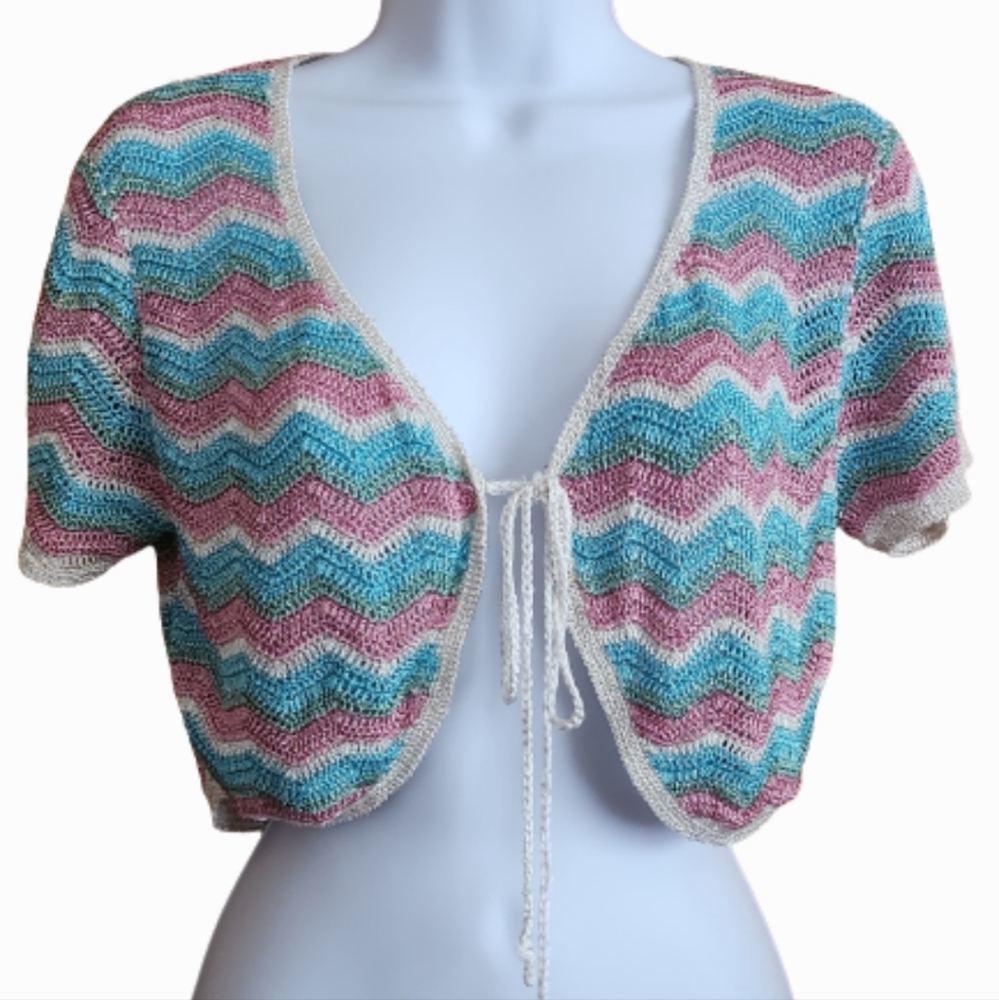 XX by MEXX Crochet Cropped Top Cover-up Viscose, Lurex - Picture 3 of 13